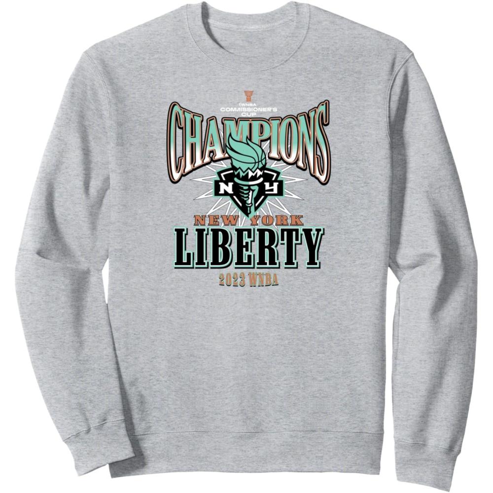 imageNew York Liberty Commissioners Cup Champions Leaderboard SweatshirtHeather Grey