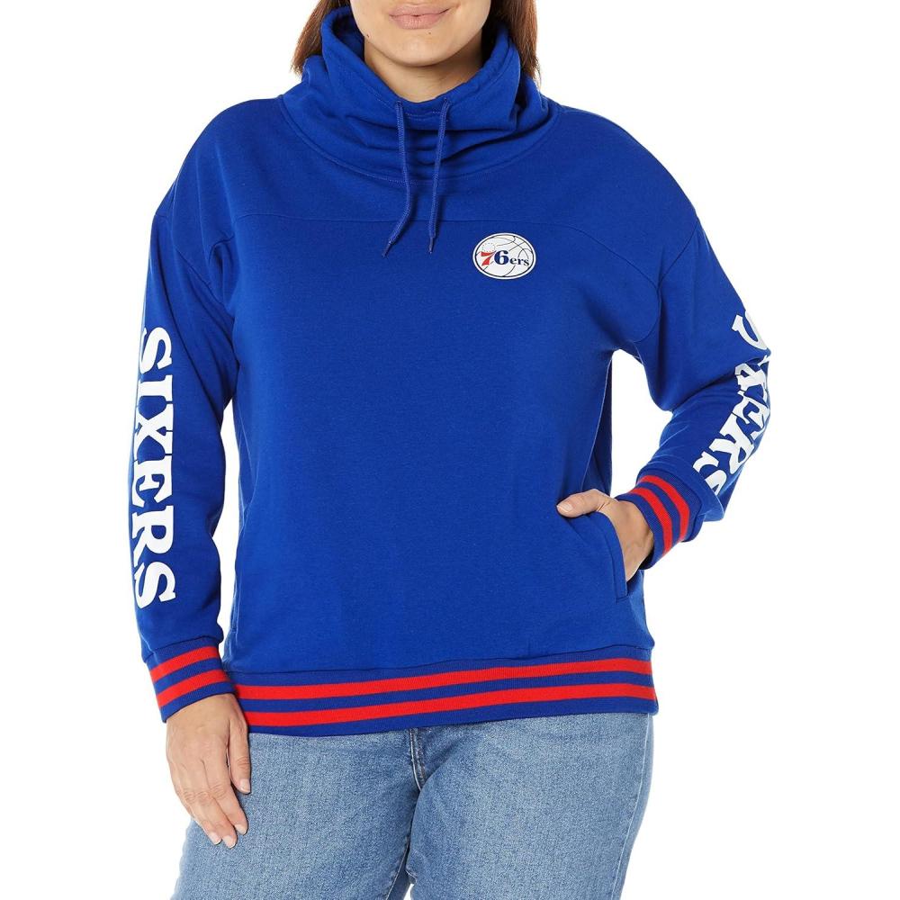 imageUltra Game Womens NBA Official Fleece Hoodie Pullover Sweatshirt Funnel NeckTeam Color