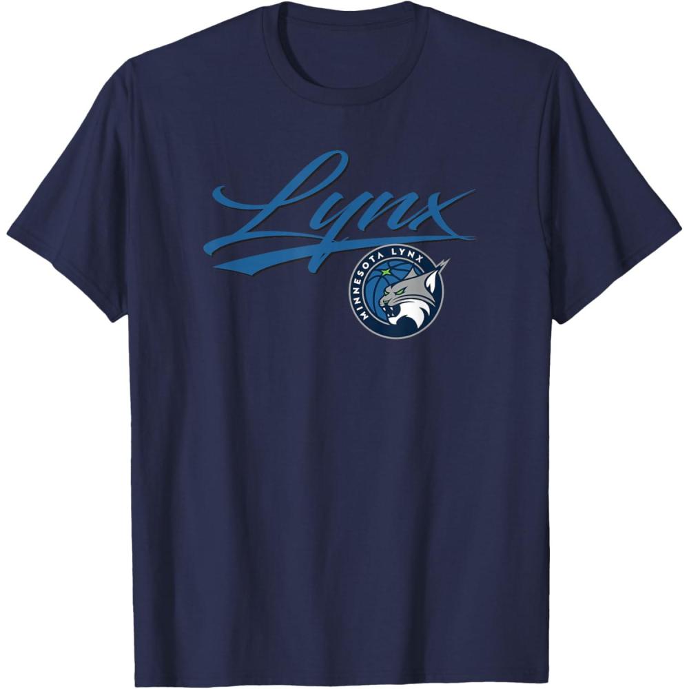 imageWNBA Minnesota Lynx Officially Licensed TShirt Small BlackNavy Blue