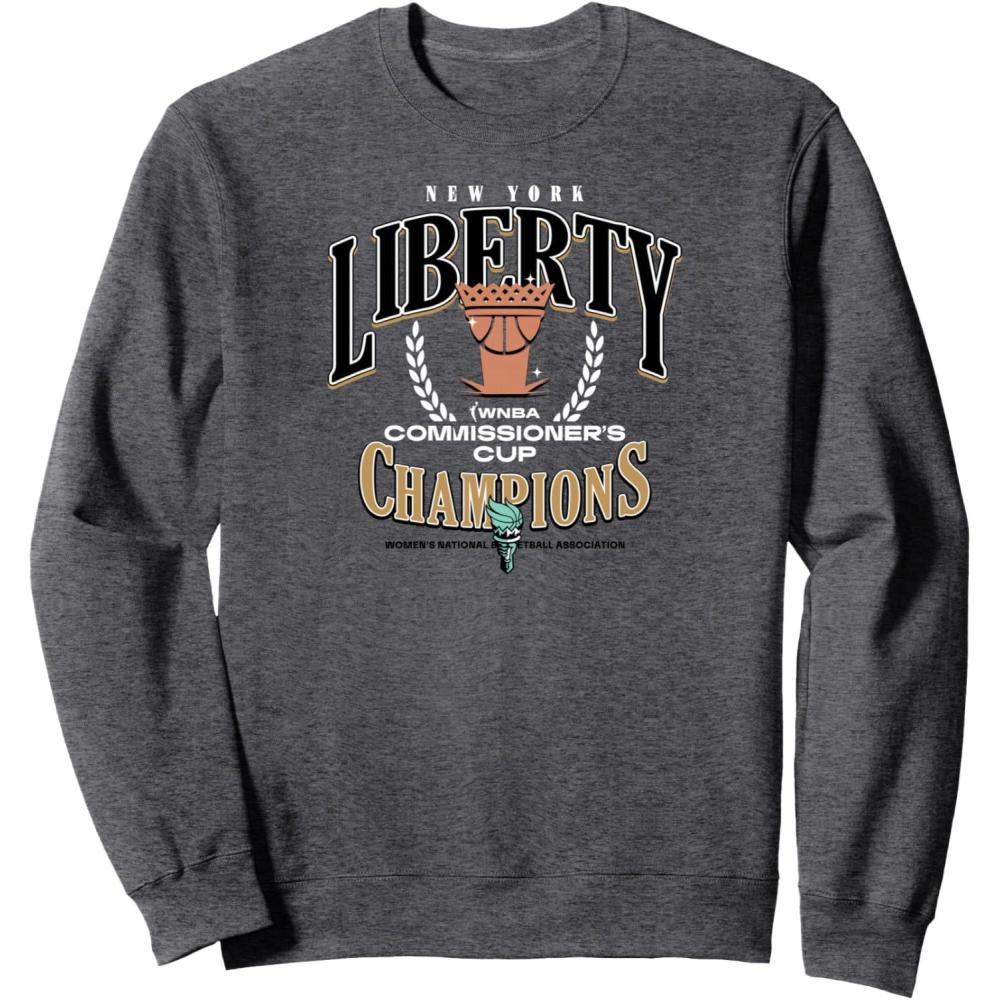 imageWNBA New York Liberty Commissioners Cup 2023 Crown Affair SweatshirtDark Heather Grey