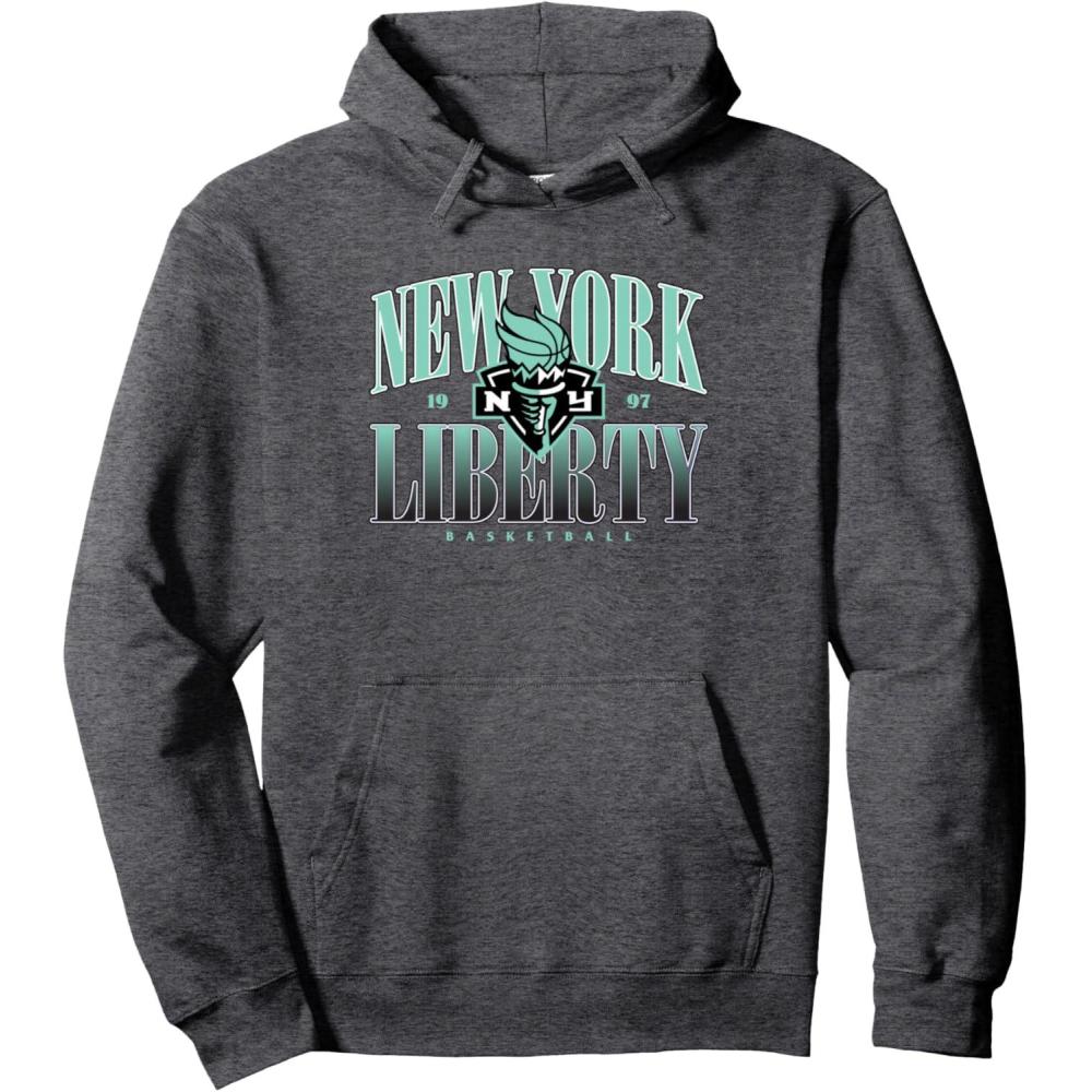 imageWNBA New York Liberty Courtside Pullover HoodieDark Heather Grey