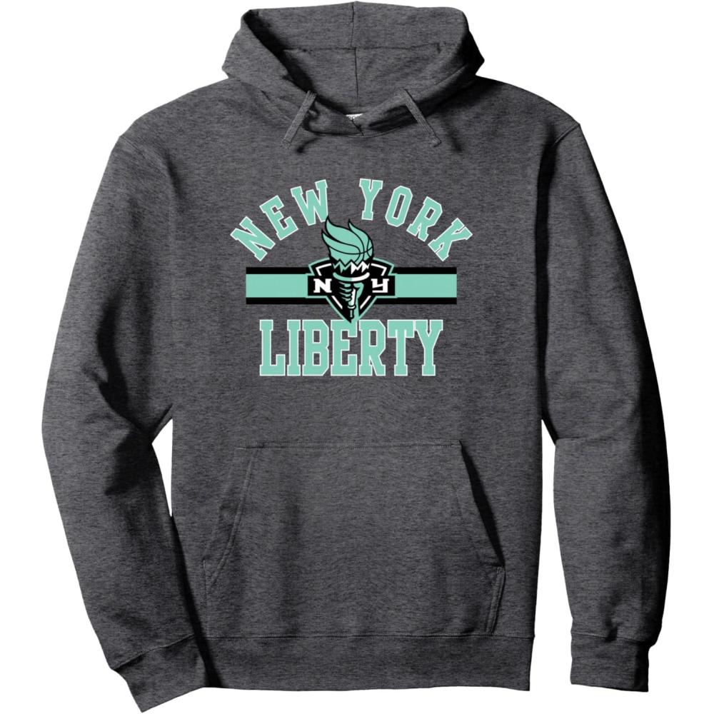 imageWNBA New York Liberty Downtown Pullover HoodieDark Heather Grey