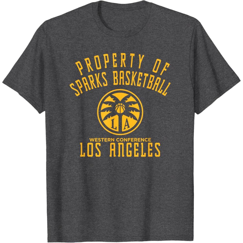 imageWNBA Property Of Los Angeles Sparks Licensed TShirtDark Heather Grey