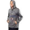 Ultra Game Men NBA Official Super Soft Lightweight Pullover Hoodie Sweatshirt(Heather Charcoal)
