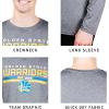 Ultra Game Men’s NBA Official Active Long Sleeves Pullover T-Shirt(Heather Charcoal)