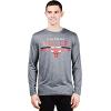 Ultra Game Men’s NBA Official Active Long Sleeves Pullover T-Shirt(Heather Charcoal)