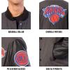 Ultra Game Men’s NBA Official Game Time Varsity Jacket(Heather Charcoal)