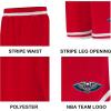 Ultra Game Men’s NBA Official Soft Air Mesh Ultimate Basketball Shorts-Classic Fit(Team Color)