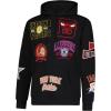 Ultra Game Men’s NBA Official Soft Fleece Pullover Hoodie Sweatshirt(Black)