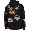 Ultra Game Men’s NBA Official Soft Fleece Pullover Hoodie Sweatshirt(Black)