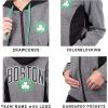 Ultra Game NBA Womens Standard Full Zip Hoodie Sweatshirt Jacket(Heather Gray)