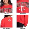 Ultra Game Women’s NBA Official Extra Soft Fleece Distressed Oversized Pullover Sweatshirt(Team Color 20)