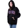 Ultra Game Women’s NBA Official Super Soft Full Zip Hoodie Sweatshirt(Black)