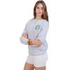 Ultra Game Women’s WNBA Official Velvet Plush Crew Sweatshirt(Heather Gray)