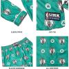 Ultra Game Youth NBA Official 2-Piece Super Soft Button Down Pajamas Set(Team Color)
