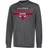 Ultra Game Men’s NBA Official Active Long Sleeves Pullover T-Shirt(Heather Charcoal)