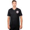 Ultra Game Men’s NBA Official Jersey V-Neck Mesh Short Sleeve Tee Shirt(Black)
