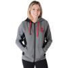 Ultra Game NBA Womens Standard Full Zip Hoodie Sweatshirt Jacket(Heather Gray)