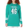 Ultra Game NBA womens Tunic Hoodie Pullover Terry Sweatshirt for Women(Team Color)