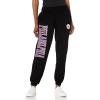 Ultra Game Women’s NBA Official Super Soft Active Fleece Sweatpants Joggers(Black)