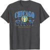 WNBA Chicago Sky Courtside T-Shirt(Dark Heather Grey)