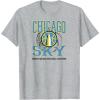 WNBA Chicago Sky Home Court T-Shirt(Heather Grey)