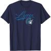 WNBA Minnesota Lynx Officially Licensed T-Shirt, Small, Black(Navy Blue)
