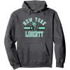 WNBA New York Liberty Downtown Pullover Hoodie(Dark Heather Grey)
