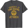 WNBA Property Of Los Angeles Sparks Licensed T-Shirt(Dark Heather Grey)