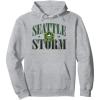 WNBA Seattle Storm Courtside Pullover Hoodie(Heather Grey)