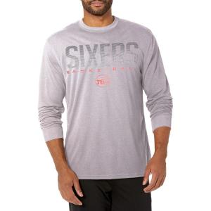 Ultra Game Men’s NBA Official Long Sleeve Athletic Quick Dry Performance T-Shirt(Heather Gray)