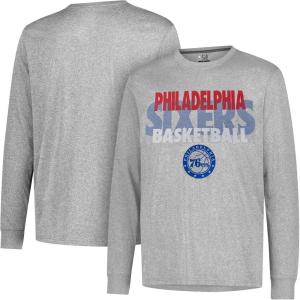 Ultra Game Men’s NBA Official Super Soft Supreme Long Sleeve T-Shirt(Heather Gray)
