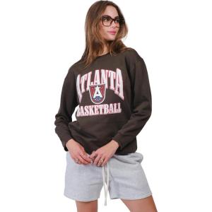 Ultra Game WNBA womens Wnba Official Super Soft Oversized Crew Sweatshirt(Team Color)