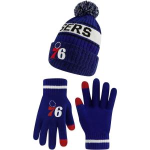 Ultra Game Youth NBA Official Super Soft Winter Beanie Knit Hat with Extra Warm Touch Screen Gloves(Team Color)