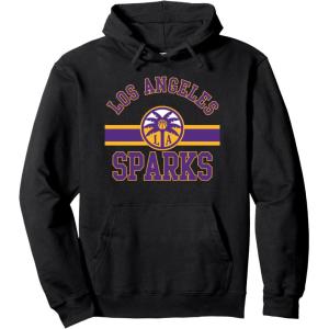 WNBA Los Angeles Sparks Downtown Pullover Hoodie(Black)
