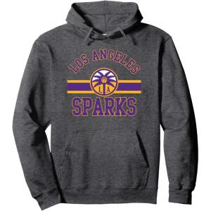 WNBA Los Angeles Sparks Downtown Pullover Hoodie(Dark Heather Grey)