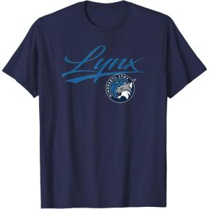 WNBA Minnesota Lynx Officially Licensed T-Shirt, Small, Black(Navy Blue)