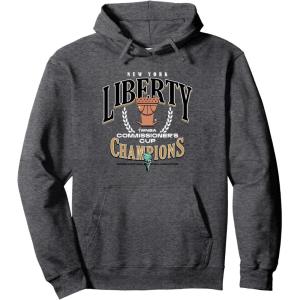 WNBA New York Liberty Commissioner’s Cup Crown Affair Pullover Hoodie(Dark Heather Grey)