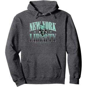 WNBA New York Liberty Courtside Pullover Hoodie(Dark Heather Grey)