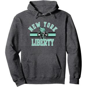 WNBA New York Liberty Downtown Pullover Hoodie(Dark Heather Grey)