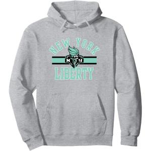 WNBA New York Liberty Downtown Pullover Hoodie(Heather Grey)