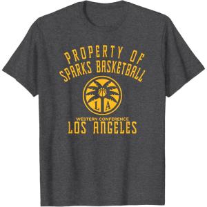 WNBA Property Of Los Angeles Sparks Licensed T-Shirt(Dark Heather Grey)