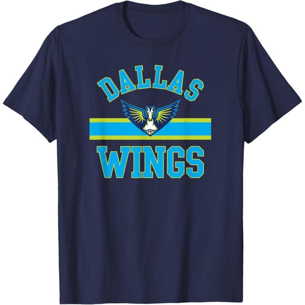 imageDallas Wings WNBA Downtown TShirt  Black Small Classic Fit Short Sleeve Crew Neck UnisexYouth Cotton Blend Sports Fans AdultsNavy Blue
