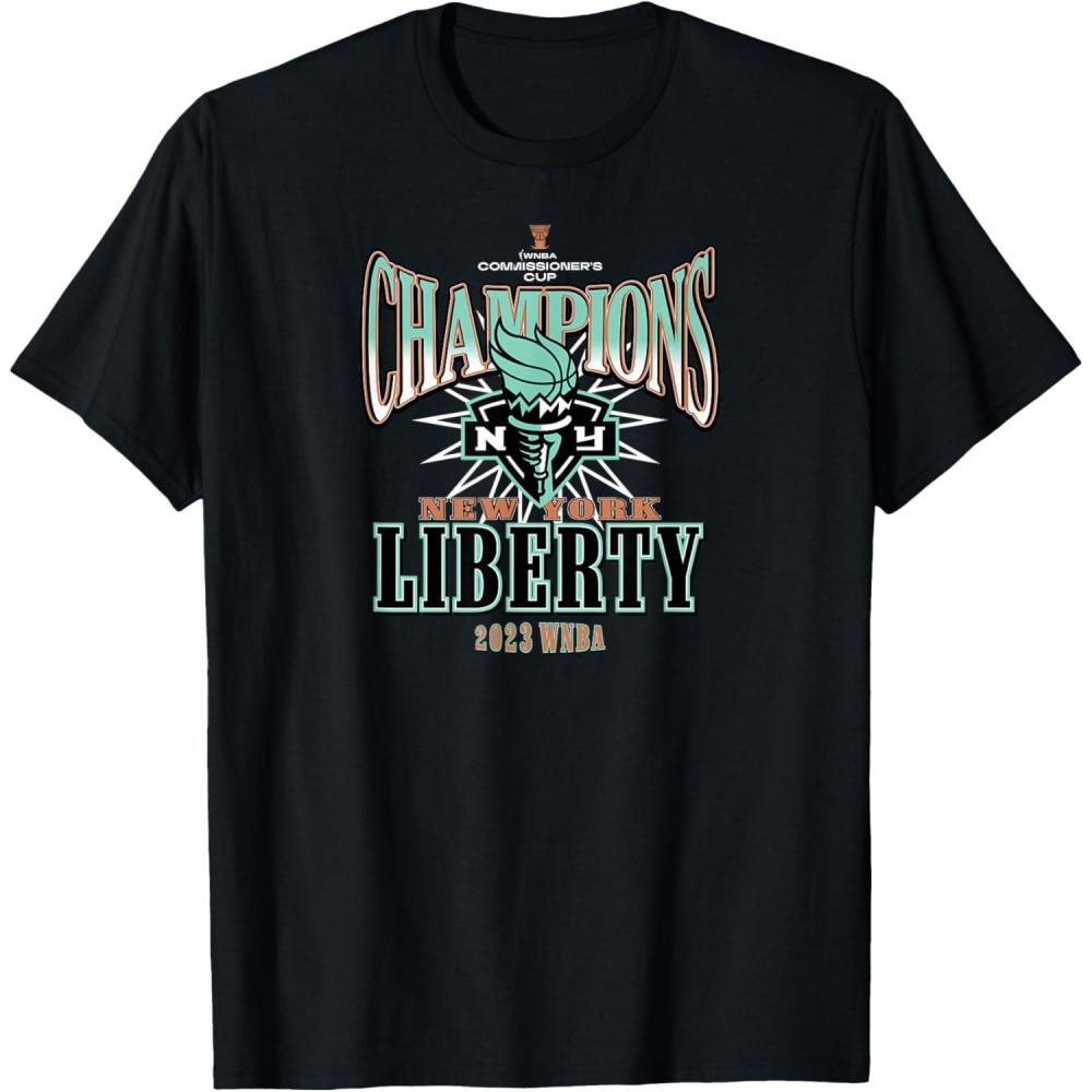 imageNew York Liberty Commissioners Cup Champions Leaderboard TShirtBlack