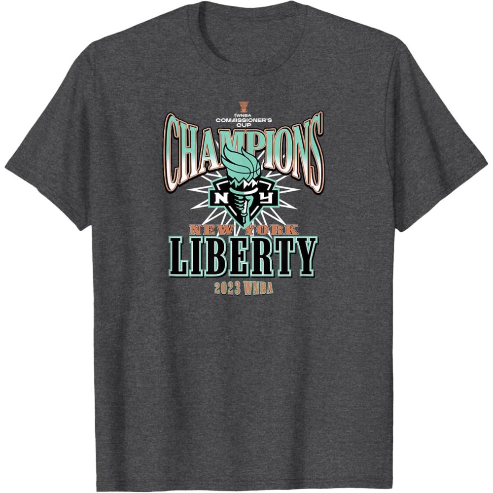 imageNew York Liberty Commissioners Cup Champions Leaderboard TShirtDark Heather Grey