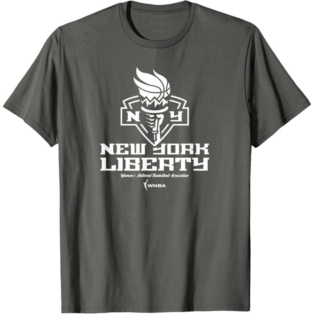 imageNew York Liberty WNBA Team TShirt Black Womens Small Short Sleeve Crew Neck Classic Fit Cotton 60 Polyester 40Asphalt Grey