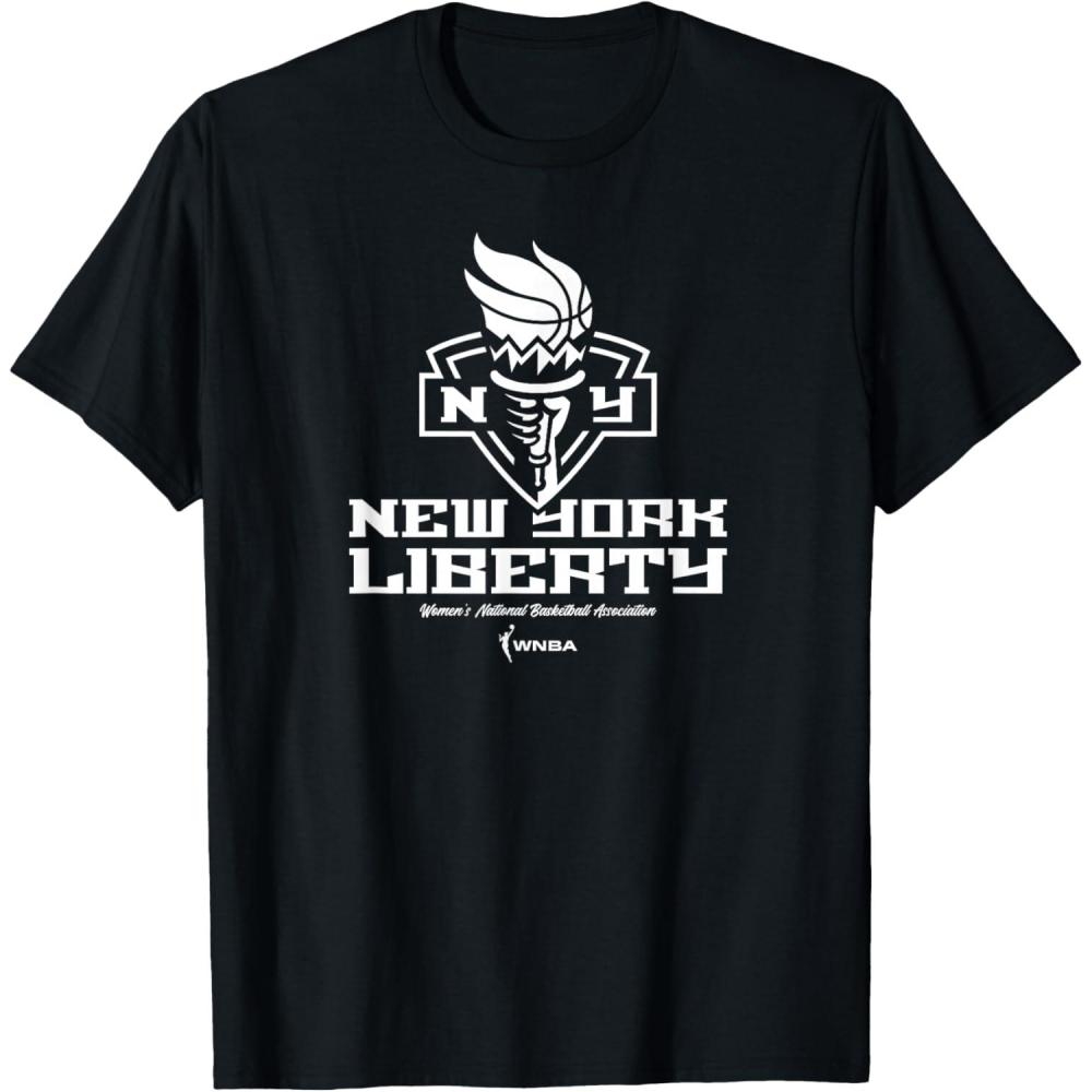 imageNew York Liberty WNBA Team TShirt Black Womens Small Short Sleeve Crew Neck Classic Fit Cotton 60 Polyester 40Black