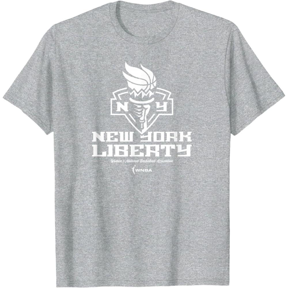 imageNew York Liberty WNBA Team TShirt Black Womens Small Short Sleeve Crew Neck Classic Fit Cotton 60 Polyester 40Heather Grey