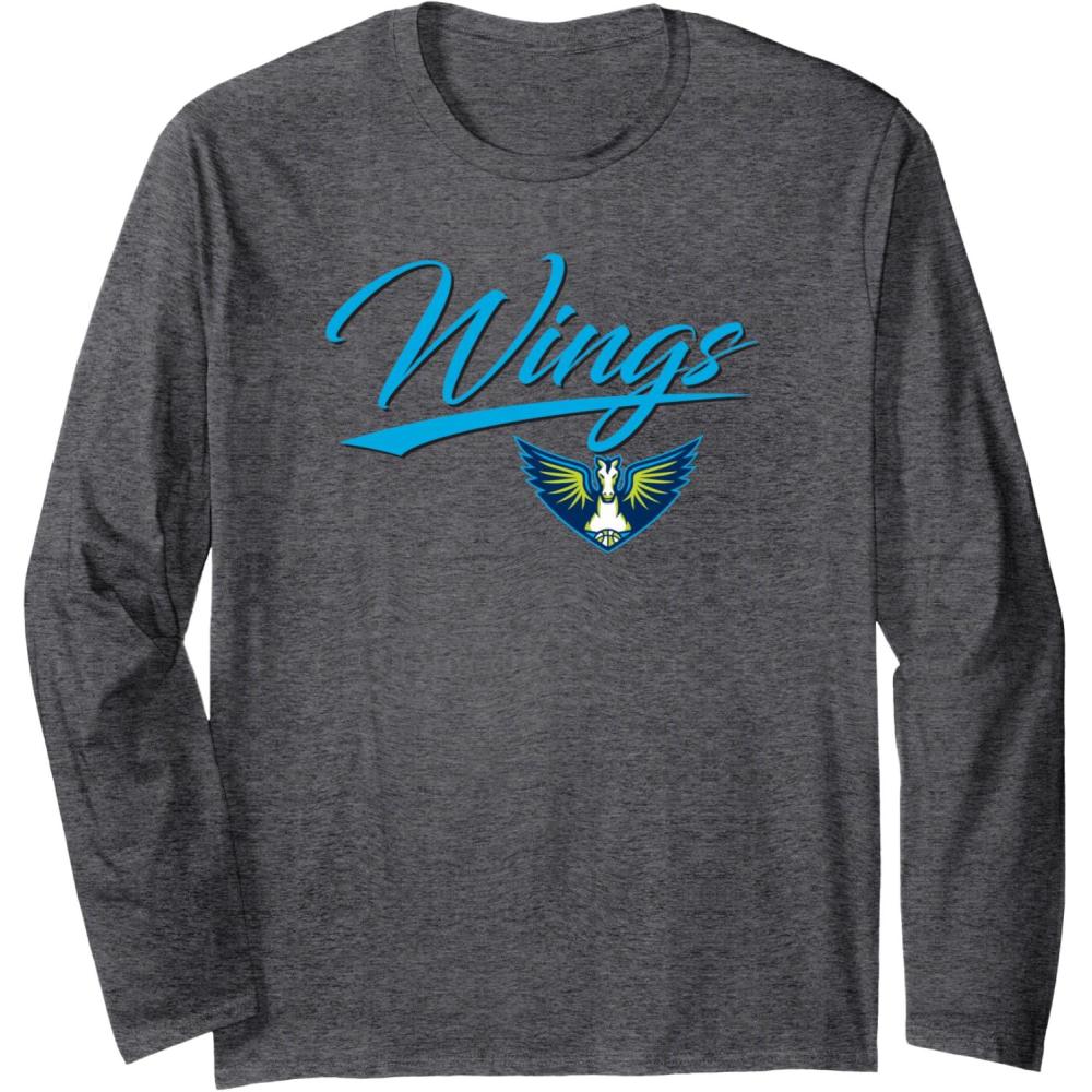 imageWNBA Dallas Wings Officially Licensed Long Sleeve TShirtDark Heather Grey