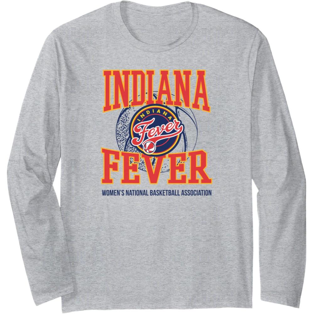 imageWNBA Indiana Fever Home Court Long Sleeve TShirtHeather Grey